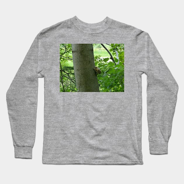 Red Squirrel Long Sleeve T-Shirt by Pad's Stuff